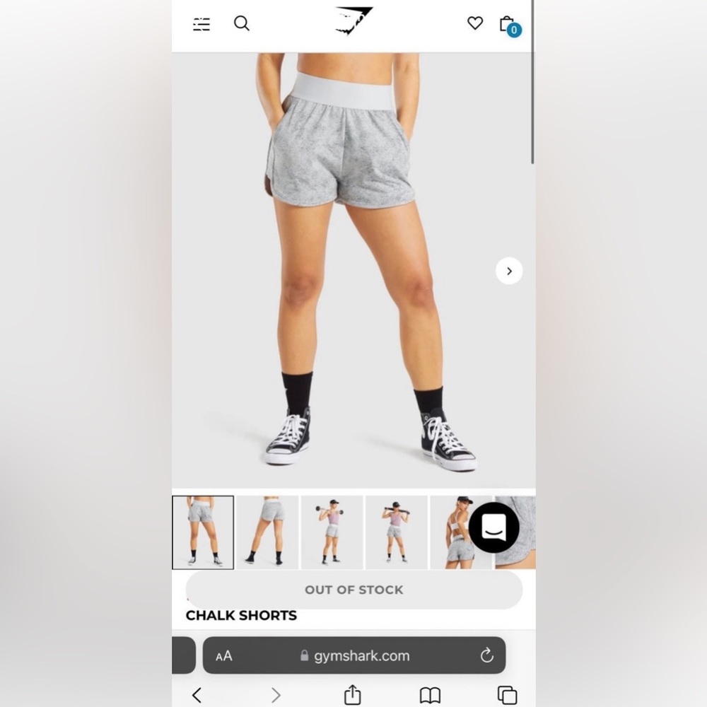 Gymshark chalk shorts